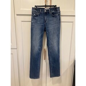 Lovervet Womens Distressed Straight size 7/28 Jeans Medium Wash High Rise Denim